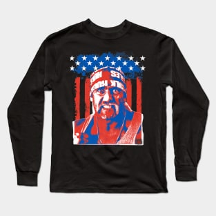 Hulk Hogan Patriotic Americana Long Sleeve T-Shirt